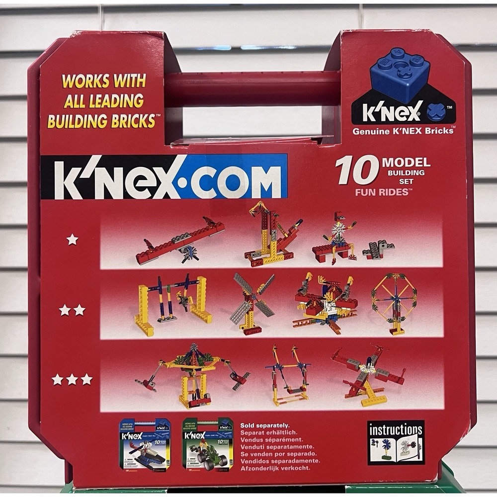 2 K'NEX 10 Model Building Sets Fun Rides & Wheel Action w/ Cases Factory Sealed - Picture 6 of 10